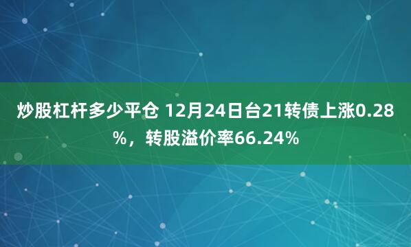 炒股杠杆多少平仓 12月24日台21转债上涨0.28%，转股溢价率66.24%