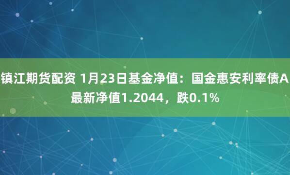 镇江期货配资 1月23日基金净值：国金惠安利率债A最新净值1.2044，跌0.1%